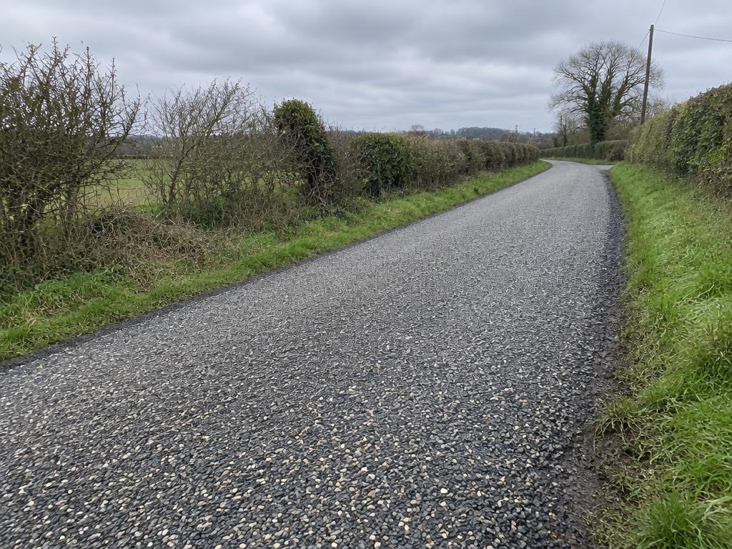 Surface dressing to a rural lane