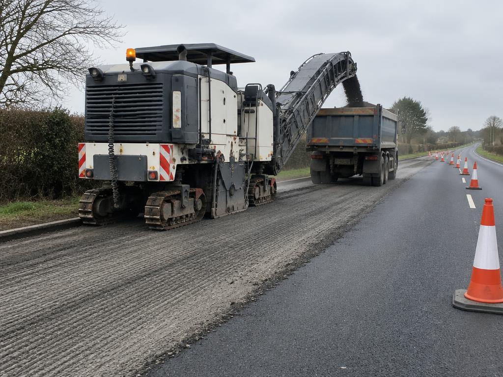 Planing the existing surface ahead of resurfacing